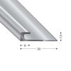 PROFIL UKONČOVACÍ U V=2,5 MM 270 CM STŘÍBRNÝ