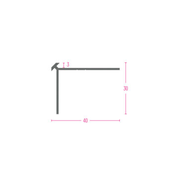 PROFIL STOP V=3 MM 270 CM STŘÍBRNÝ