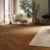 HERRINGBONE OAK SANDVIKEN TERRA BROWN SELECT MATT LAK 5G R